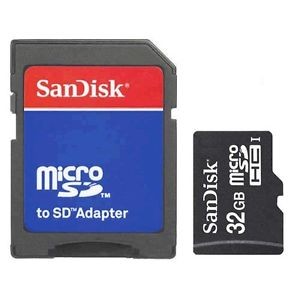 Sandisk 32GB MicroSD Card & SD Adapter