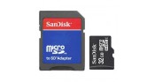 Sandisk 32GB MicroSD Card & SD Adapter