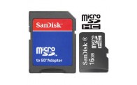 Sandisk 16GB MicroSD Card & SD Adapter